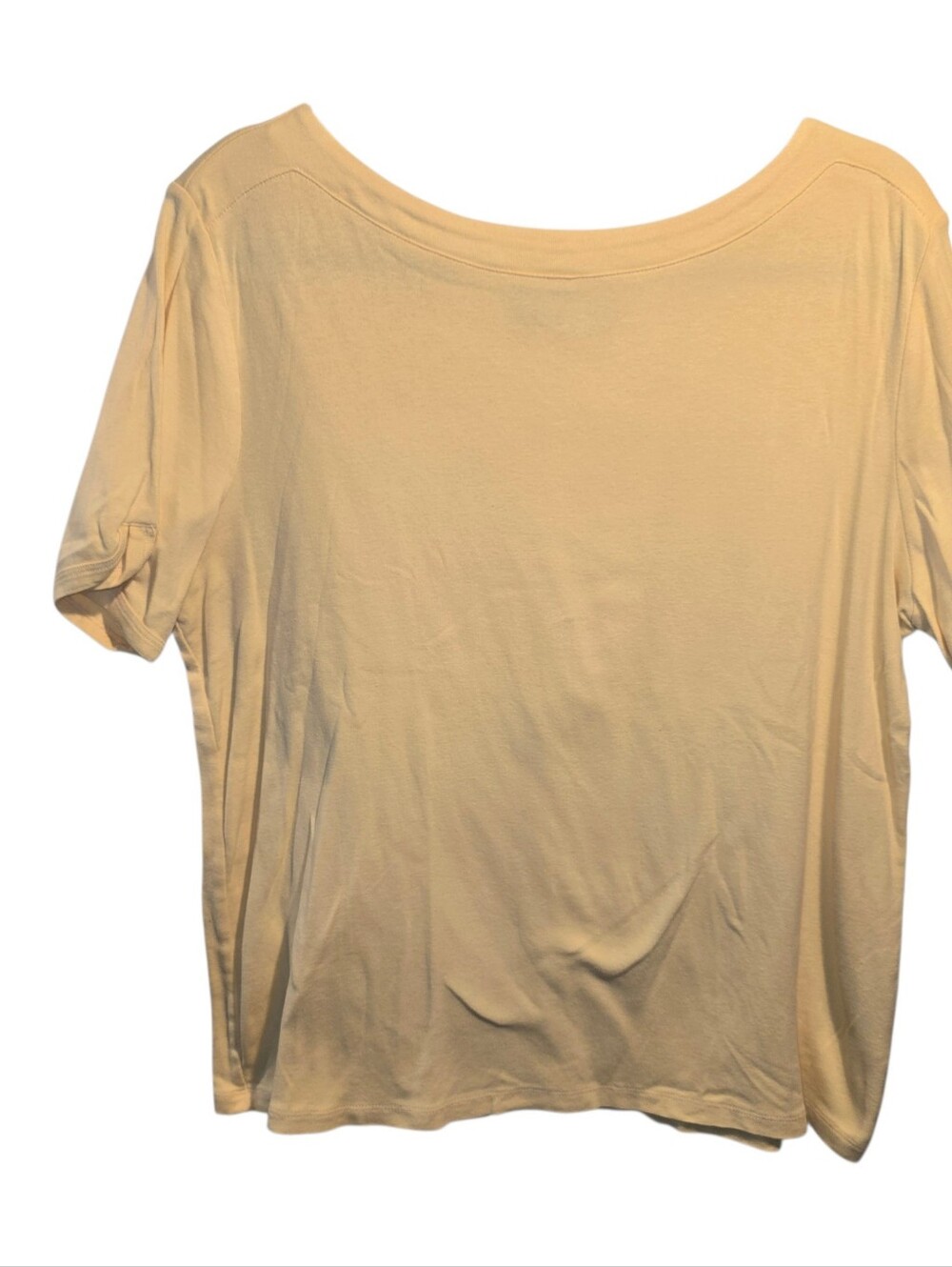 Chico's Sz. Xlarge Baby Yellow Boatneck Tshirt